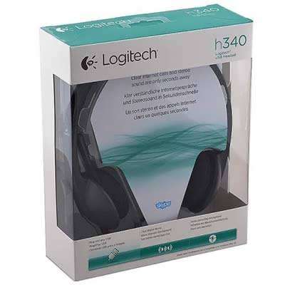 Logitech H340 USB Stereo headset with rotating mic (981-000475) - HEADPHONES