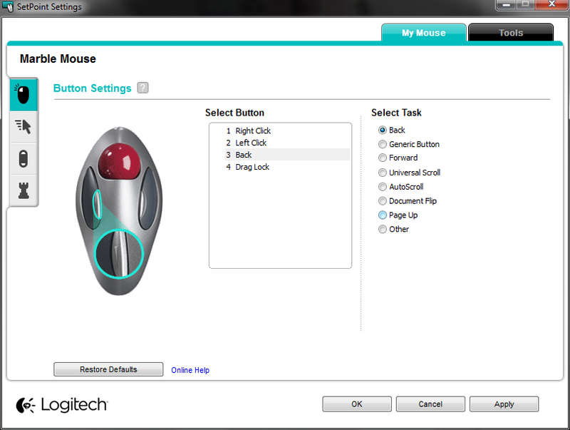 Logitech Trackman Marble Mouse, Four-Button, Programmable, Dark Gray - Brand new sealed box