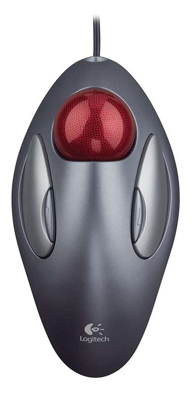 Logitech Trackman Marble Mouse, Four-Button, Programmable, Dark Gray - Brand new sealed box