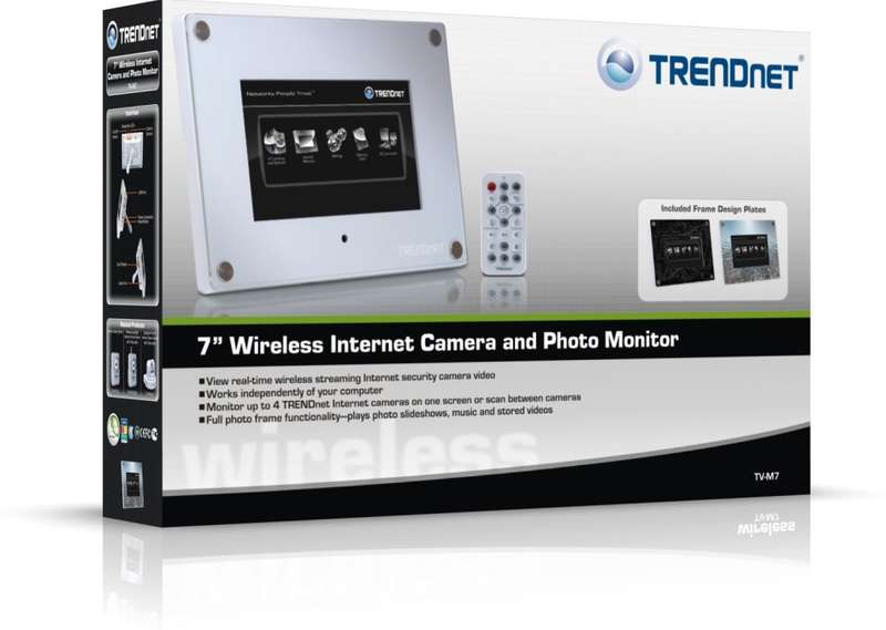TRENDnet 7-Inch Wireless Internet Surveillance Camera and Photo Monitor, TV-M7