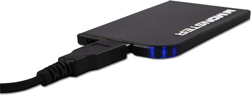 Monster Powercard - Powerbank - Credit card sized [RED]