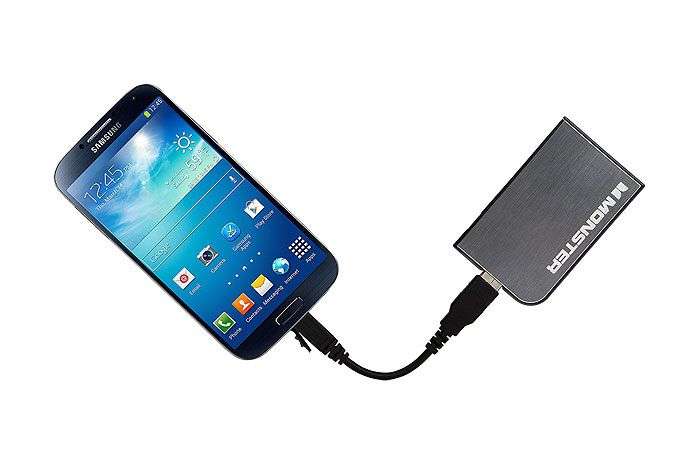 Monster Powercard - Powerbank - Credit card sized [SILVER]
