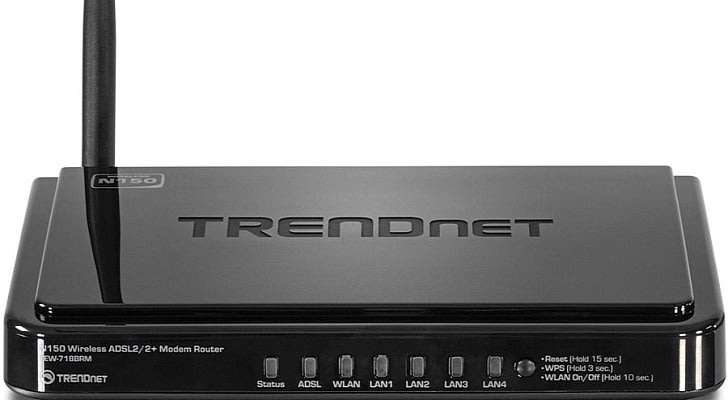 TRENDNET N150 Wireless ADSL 2/2+ Modem Router TEW-718BRM