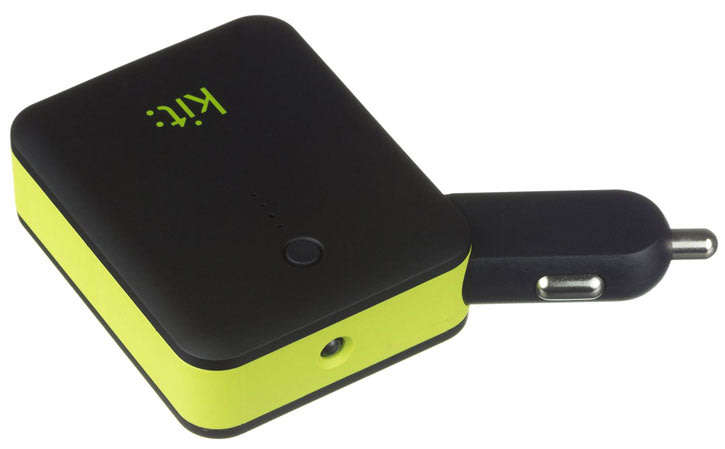 Kit: 2-in-1 Micro USB In-Car Charger with 3000 mAh Power Bank for Smartphone, Tablet and MP3 Device