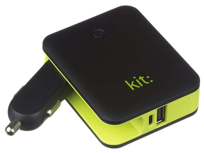 Kit: 2-in-1 Micro USB In-Car Charger with 3000 mAh Power Bank for Smartphone, Tablet and MP3 Device