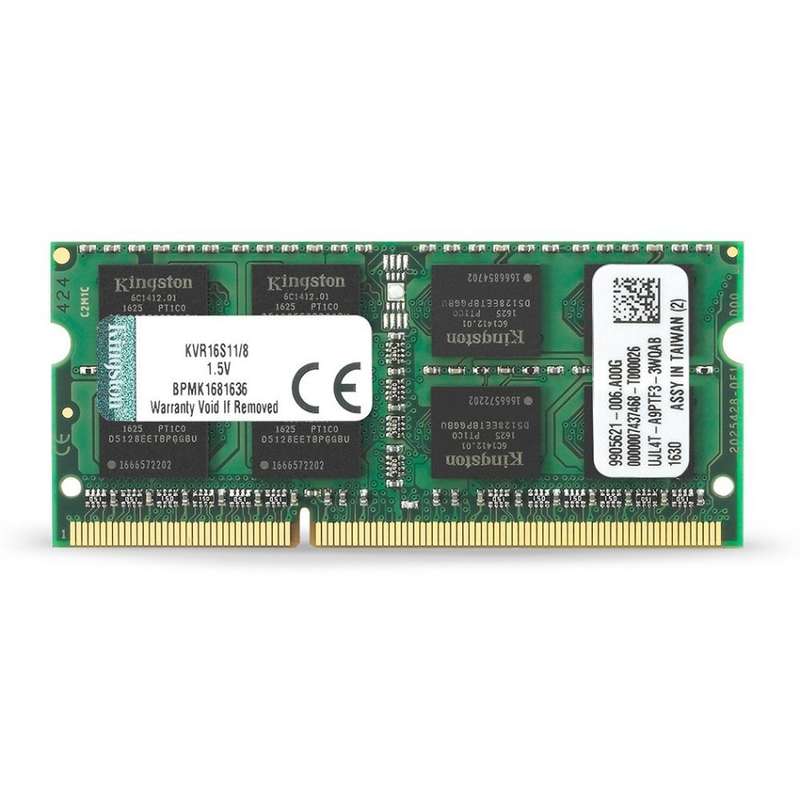 KINGSTON Laptop / Macbook Memory - KVR16S11/8 - 8GB DDR3 PC3 1.5V - 12800 CL11 204-PIN SODIMM MEMORY
