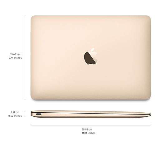 MacBook "Core M3" 1.1Ghz 12inch RETINA GOLD (Early 2016 Model) | 8GB RAM | 256GB SSD | 2304x1440