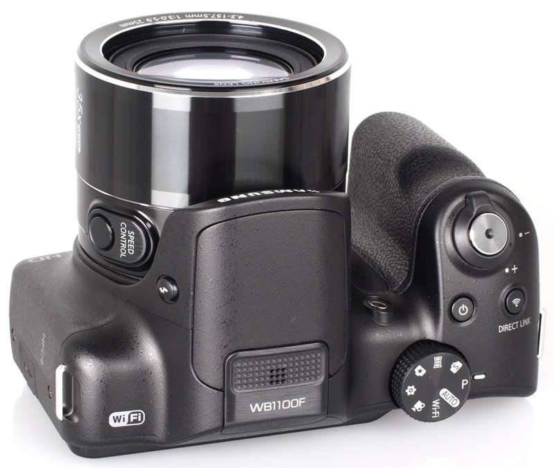 Samsung WB1100F 16.2MP CCD Smart WiFi & NFC Digital Camera with 35x Optical Zoom, 3.0" LCD