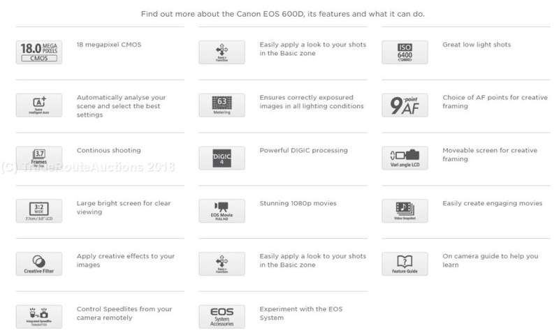 Canon EOS 600D DSLR CAMERA + Canon 18-55 Lens Kit  *** FULL HD *** 18 MegaPixels