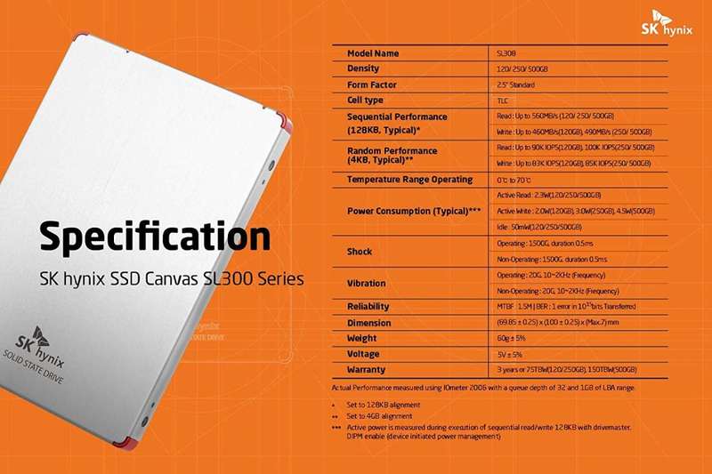 SK HYNIX 250GB SSD (Solid State Drive) - 2.5" for Laptops - HFS250G32TND  SATA III