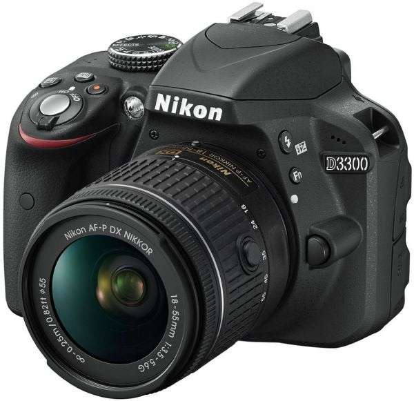 Nikon D3300 24.2 MP CMOS Digital SLR with AF-P DX NIKKOR 18-55mm f/3.5-5.6G Zoom Lens (Black)