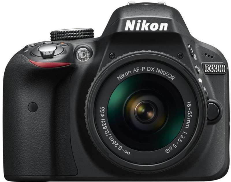 Nikon D3300 24.2 MP CMOS Digital SLR with AF-P DX NIKKOR 18-55mm f/3.5-5.6G Zoom Lens (Black)