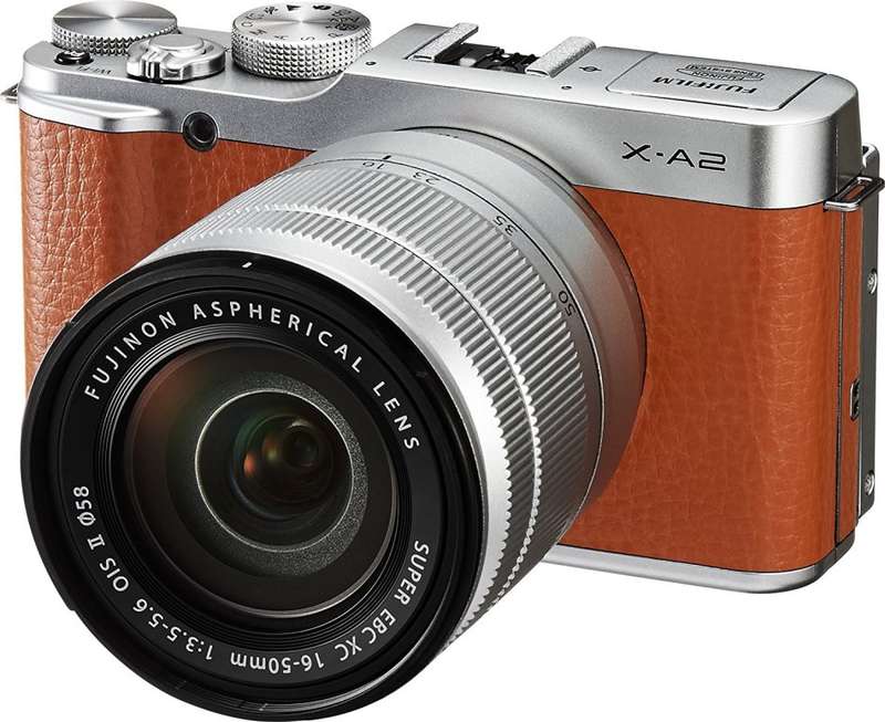 Fujifilm X-A2 Mirrorless Brown Digital Camera with XC16-50mm F3.5-5.6 II Lens Kit