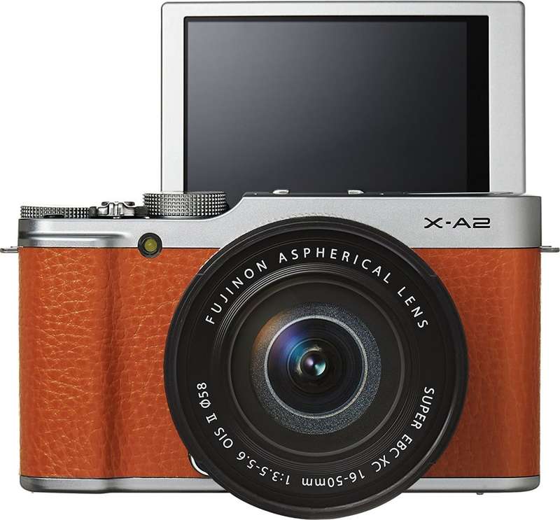 Fujifilm X-A2 Mirrorless Brown Digital Camera with XC16-50mm F3.5-5.6 II Lens Kit