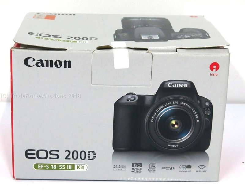 DEMO in box - Canon EOS 200D DSLR Camera - 24.2MP - DIGIC 7 - with Canon 18-55 III Lens kit
