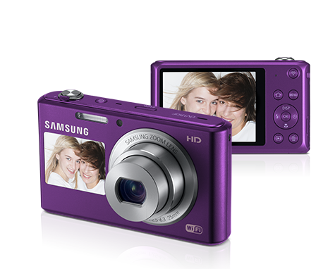 Samsung DV150F 16.2MP Smart WiFi Digital Camera- 5x Optical Zoom - TWIN LCD Front & Back