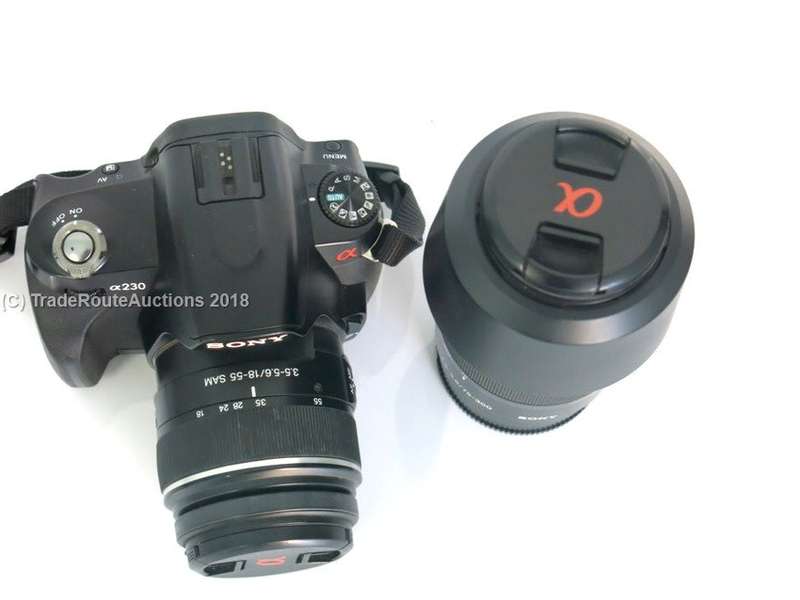 SONY ALPHA A230 DIGITAL DSLR CAMERA Twin Lens KIT 18-55 Lens & 75-300 Lens