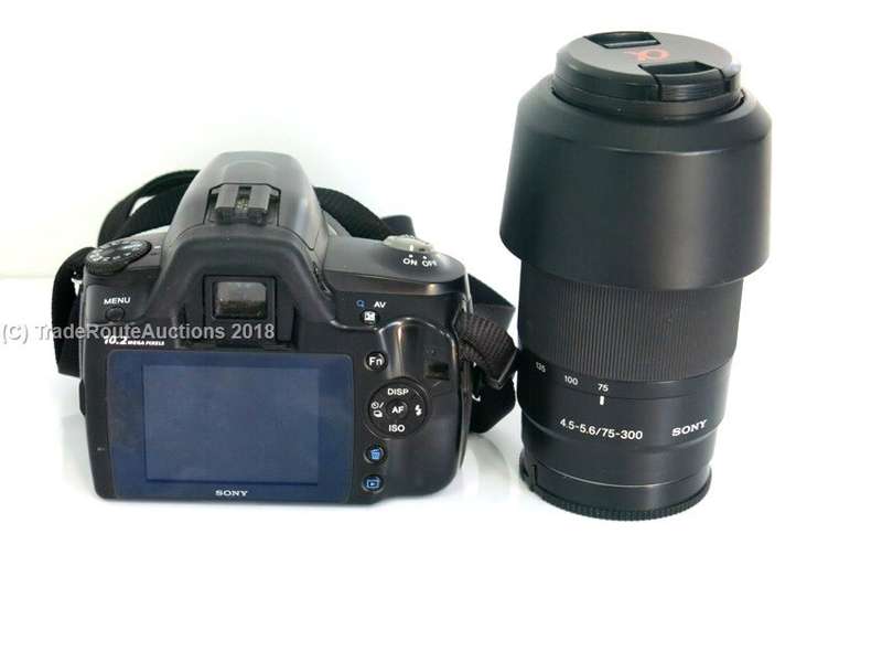 SONY ALPHA A230 DIGITAL DSLR CAMERA Twin Lens KIT 18-55 Lens & 75-300 Lens