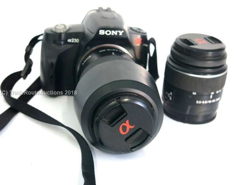 SONY ALPHA A230 DIGITAL DSLR CAMERA Twin Lens KIT 18-55 Lens & 75-300 Lens