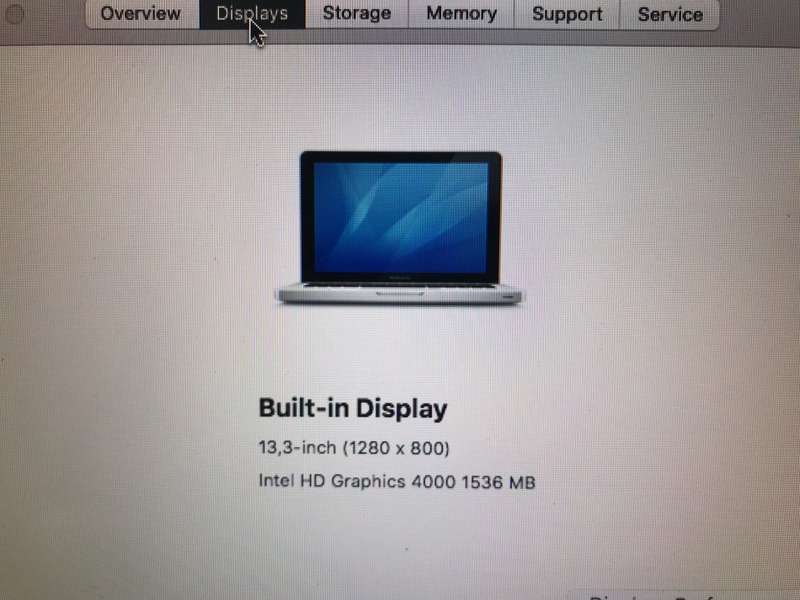 MacBook Pro 13.3-inch | Core i5 2.5GHz | 4GB DDR3 RAM | 500GB HDD | MD101 | INTEL HD GRAPHICS