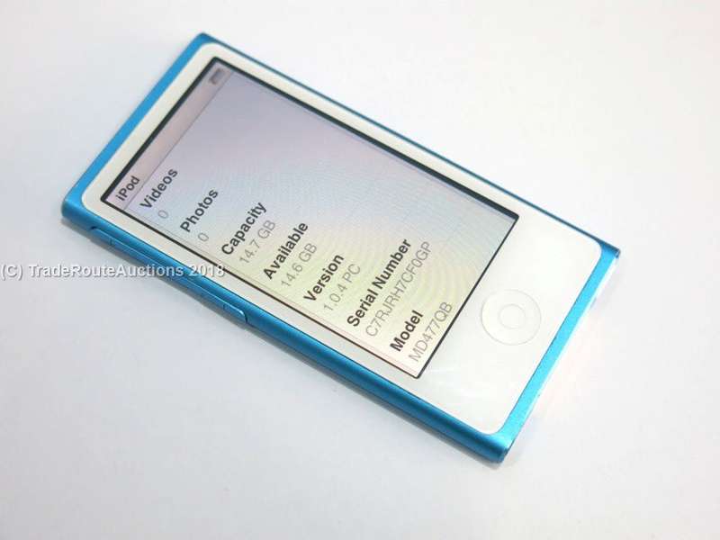 Apple iPod nano 7th Generation (16 GB) A1446 BLUE MD477QB