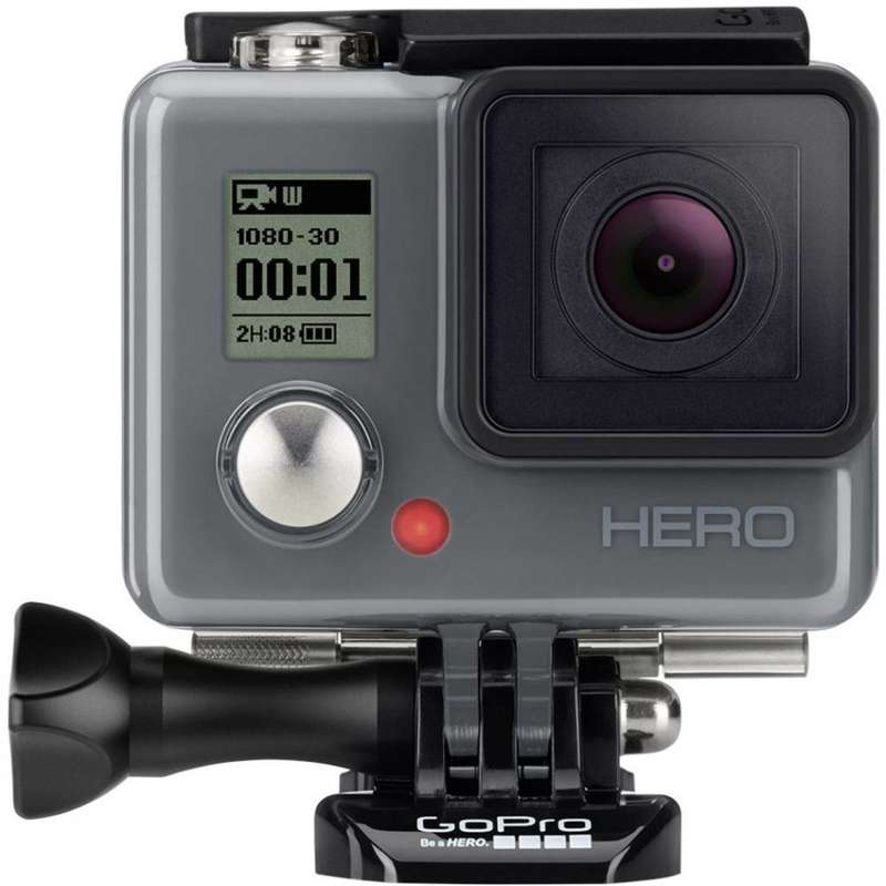 GoPro Hero CHDHA-301 5 MP Waterproof Camera - Comes with case and stand