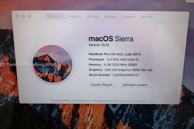 MacBook Pro 13.3-inch | Core i5 2.4GHz | 4GB DDR3 RAM | 500GB HDD | INTEL HD GRAPHICS