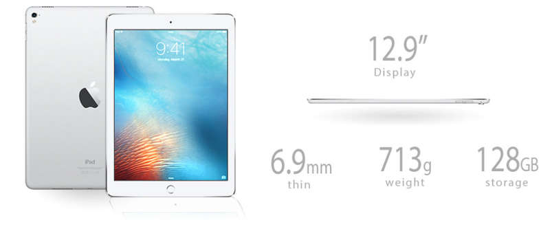 IPAD Pro 12.9-inch | ML2I2HC/A | 128GB | 4G CELLULAR + WiFi | Space Grey | A1652 | RETINA DISPLAY