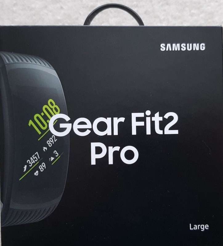 BOXED / BLACK / LARGE - Samsung Gear Fit2 Pro Fitness Tracker Large SM-R365 GPS Sports Band
