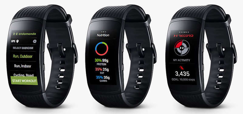 BOXED / BLACK / LARGE - Samsung Gear Fit2 Pro Fitness Tracker Large SM-R365 GPS Sports Band