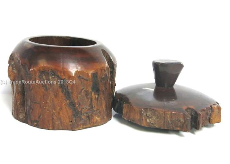 Wooden Jar with Lid Set Polished - Antiques
