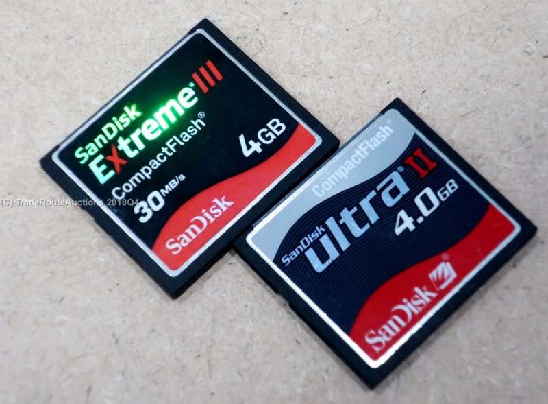 2 X 4GB COMPACT FLASH MEMORY CARD - 1 BID WINS BOTH