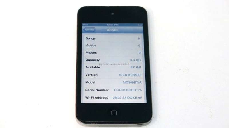Apple iPod Touch 4th Generation Black | 8GB Retina Display | MC540BT/A | A1367