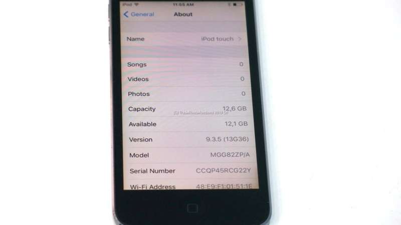 Apple iPod Touch | SPACE GREY | 16GB | 5th Generation | A1421 | MGG82ZP/A | RETINA DISPLAY