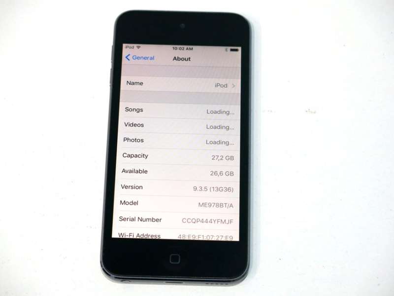 Apple iPod Touch | SPACE GREY | 32GB | 5th Generation | A1421 | ME978BT/A | RETINA DISPLAY