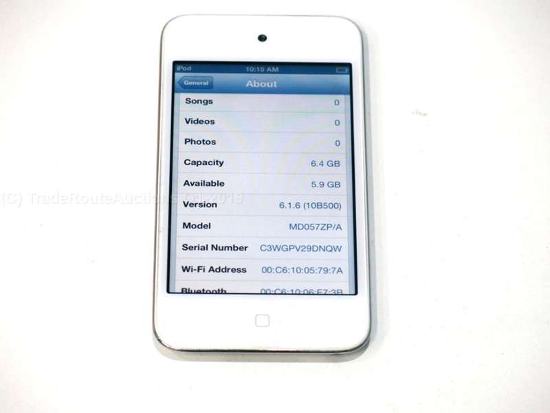 Apple iPod Touch 4th Generation White | 8GB Retina Display | MD057BT/A | A1367