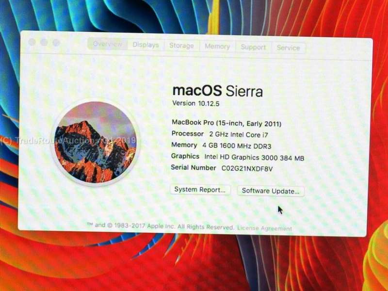 Apple MacBook Pro 15.4-inch | Core i7 2.0GHz | 4GB RAM | 250GB HDD *** GENUINE APPLE ***