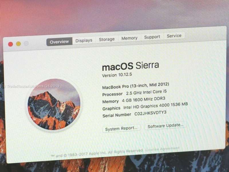 MacBook Pro 13.3-inch | Core i5 2.5GHz | 4GB DDR3 RAM | 500GB HDD | MD101 | INTEL HD GRAPHICS