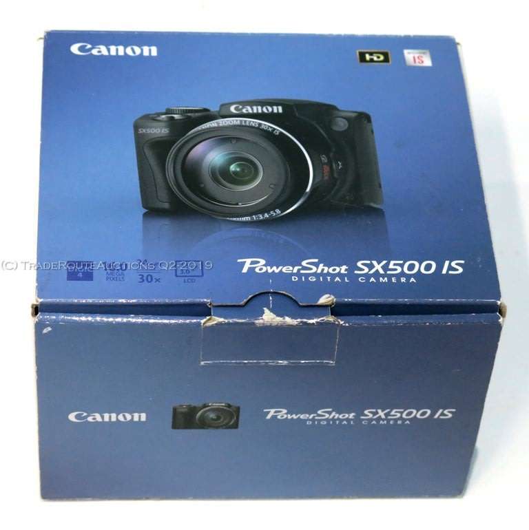 BOXED - Canon PowerShot SX500 IS 16.0 MP with 30x Wide-Angle Optical IS Zoom and 3.0-Inch LCD