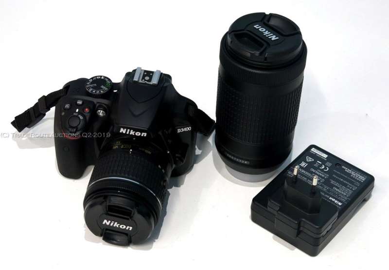 New Nikon D3400 Camera & AF-P 18-55mm + AF-P DX 70-300mm F/4.5-6.3G ED VR Twin Lens KIT