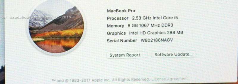 MacBook Pro 15.4-inch | Core i5 2.53GHz | 8GB RAM | 500GB HDD