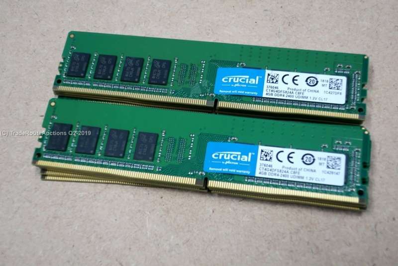 Crucial 4GB DDR4 RAM MEMORY MODULE 2400 PC4 (Model : CT4G4DFS824A)
