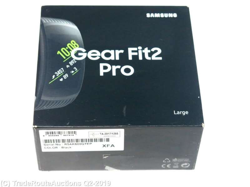 BOXED / BLACK / LARGE - Samsung Gear Fit2 Pro Fitness Tracker Large SM-R365 GPS Sports Band