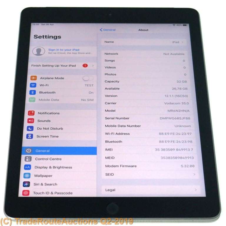 Apple iPad 6th Gen 2018 | MR6N2HC/A | WiFi + Cellular | 32GB | Space Grey | A1954 | RETINA