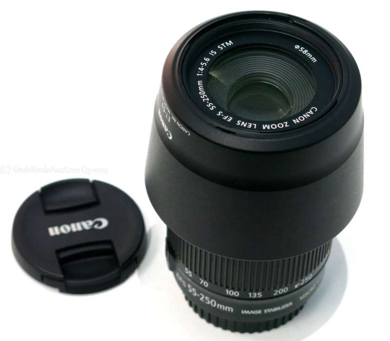 Canon EF-S 55-250m IS (Image Stabilizer) STM  Lens for Canon DSLR Cameras