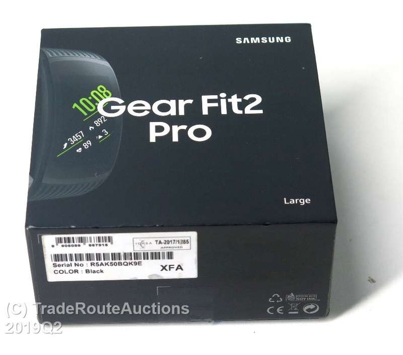 BOXED / BLACK / SMALL - Samsung Gear Fit2 Pro Fitness Tracker Large SM-R365 GPS Sports Band