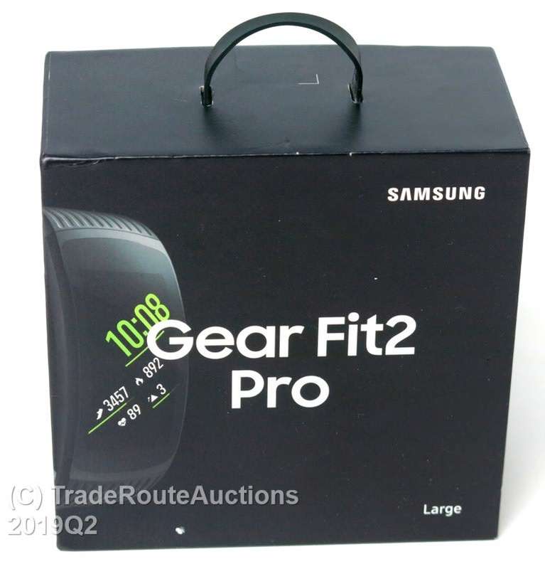 BOXED / BLACK / LARGE - Samsung Gear Fit2 Pro Fitness Tracker Large SM-R365 GPS Sports Band