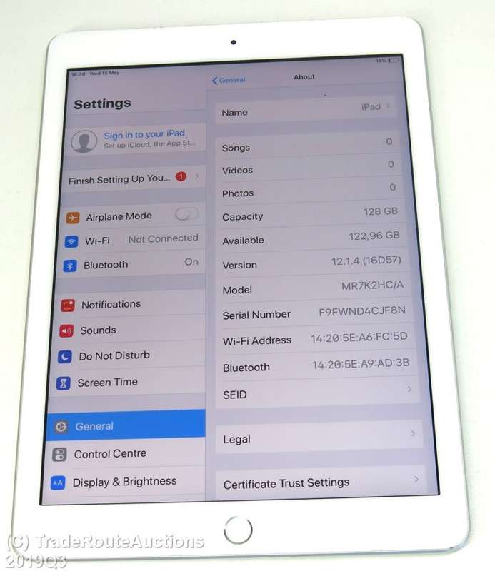 Apple iPad 6th Gen 2018 | MR7K2HC/A | WiFi | 128GB | Silver/White | A1893 | RETINA IPad6