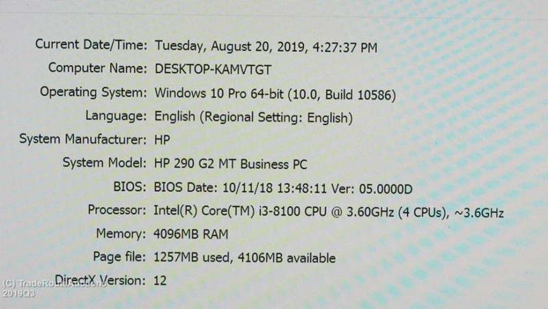 HP 290 G2 MT BUSINESS PC | CORE i3 8100 8th Gen 3.6Ghz | 4GB RAM  | 500GB HDD