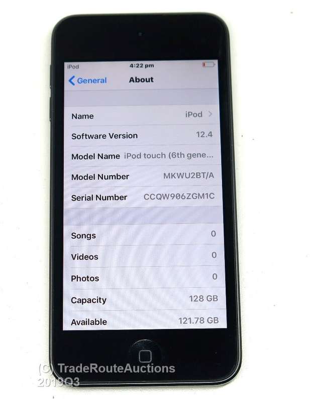 APPLE iPod Touch MKWU2BT/A | 128GB | A1574 | 6TH GEN | Space Grey